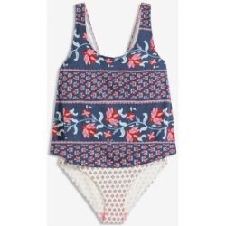 bonprix Badeanzug in Tankini-Optikblau 48Damen