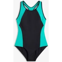 bonprix Schnelltrocknender Sport-Badeanzug mit Racerbackschwarz 52Damen