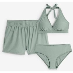 bonprix Bikini und Badeunterteil (3-tlg.Set)grau 46Damen