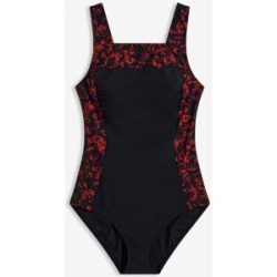 bonprix Medium Shape-Badeanzug mit eckigem Ausschnittschwarz 44Damen