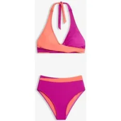 bonprix Neckholder-Bikini in Wickeloptik (2-tlg.Set)lila 38Damen