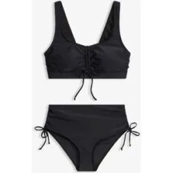 bonprix Bustier-Bikini mit Bindebändern (2-tlg.Set)schwarz 48Damen