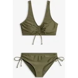bonprix Bustier-Bikini (2-tlg.Set) mit Bindebänderngrün 42Damen