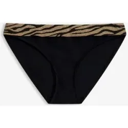 bonprix Bikinihose mit glänzendem Materialschwarz 42Damen