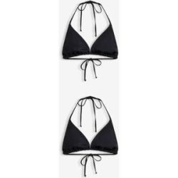 bonprix Triangel-Bikinioberteil (2er Pack)schwarz 42Damen