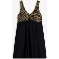bonprix Badekleid mit glänzendem Materialschwarz 46Damen