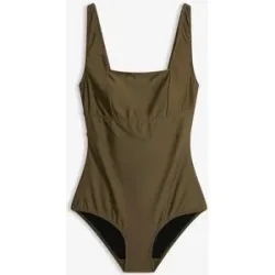 bonprix Light Shape-Badeanzug mit eckigem Ausschnittgrün 42Damen