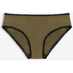 bonprix Bikinihose mit Stickereigrün 46Damen