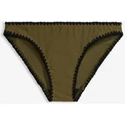 bonprix Knappe Bikinihose mit Stickereigrün 40Damen