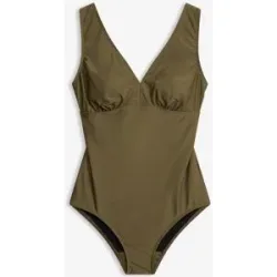 bonprix Medium Shape-Badeanzug mit V-Ausschnittgrün 42Damen