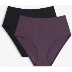 bonprix Highwaist-Bikinihose (2er Pack)lila 42Damen