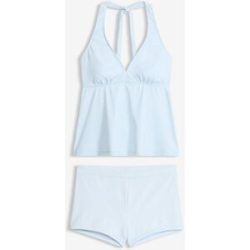 bonprix Neckholder-Tankini mit Panty-Bikinihose (2-tlg.Set)blau 46Damen
