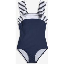 bonprix Medium Shape-Badeanzug mit breiten Trägernblau 42Damen