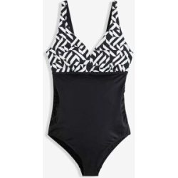 bonprix Umstandsbadeanzug mit V-Ausschnittschwarz 48Damen