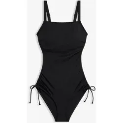 bonprix Bandeau-Badeanzug mit hohem Beinausschnittschwarz 40Damen