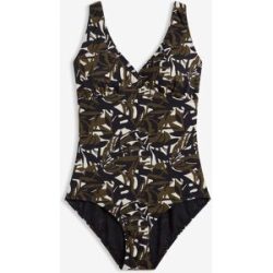 bonprix Medium Shape-Badeanzug mit V-Ausschnittschwarz 46Damen