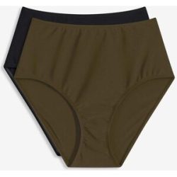 bonprix Highwaist-Bikini-Hose Packung, 2er, im praktischen 2er-Pack, mit Futter aus Polyester