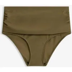 bonprix Light Highwaist Shape-Bikinihose mit Raffunggrün 46Damen