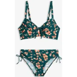 bonprix Minimizer-Bikini mit Bindebändern (2-tlg.Set)petrol 44Damen