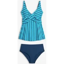 bonprix Tankini mit Wickeloptik (2-tlg.Set)blau 46Damen