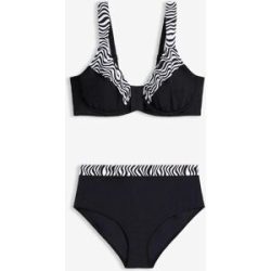 bonprix Minimizer-Bikini mit gepolsterten Trägern (2-tlg. Set)schwarz 44Damen