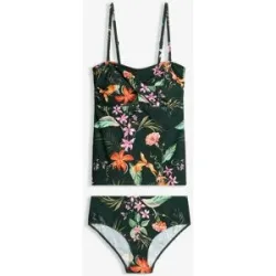 bonprix Bandeau-Tankini mit Wickeloptik (2-tlg.Set)grün 40Damen