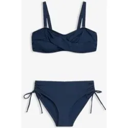 bonprix Balconette-Bikini aus glänzendem Material (2-tlg.Set)blau 38Damen