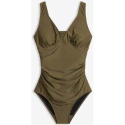 bonprix Medium Shape-Badeanzug mit breiten Trägerngrün 56Damen
