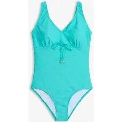 bonprix Badeanzug aus Strukturwareblau 52Damen