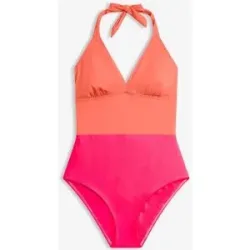 bonprix Neckholder-Badeanzug im Rücken zum Bindenpink 40Damen