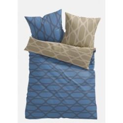 bonprix Wendbare Baumwollmix-Bettwäscheblau 1 (1x 80/80 cm, 1x 135/200 cm)false