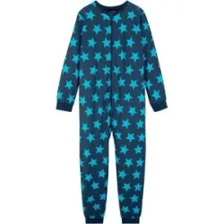 bonprix Schlafoverall aus reiner Bio-Baumwolleblau 152Knaben