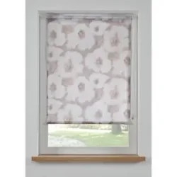 bonprix Blendschutzrollo mit Blumendruckbeige 1 (H/B: 150/45 cm)false