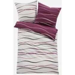 bonprix Wendbare Linon-Bettwäschelila 2 (1x 80/80 cm, 1x 155/220 cm)false