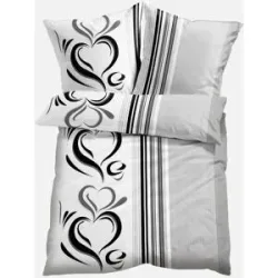 bonprix Linon-Bettwäschegrau 2 (1x 80/80 cm, 1x 155/220 cm)false