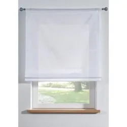 bonprix Faltrollo einfarbig, in vielen Größenweiß 4 (H/B: 130/80 cm)false