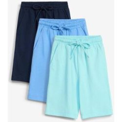 bonprix Jersey-Bermuda aus reiner Bio Baumwolle (3er Pack)blau 104Knaben