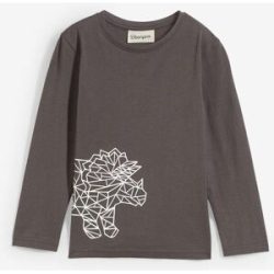 bonprix Langarmshirt aus reiner Bio-Baumwollegrau 92Knaben