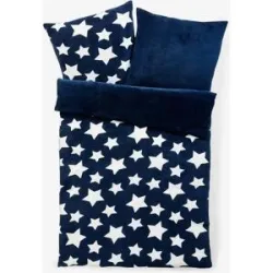 bonprix Wendbare Cashmere Touch Bettwäscheblau 2 (1x 80/80 cm, 1x 155/220 cm)false