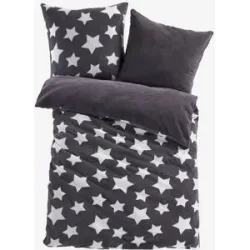 bonprix Wendbare Cashmere Touch Bettwäschegrau 2 (1x 80/80 cm, 1x 155/220 cm)false