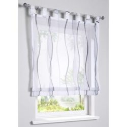 bonprix Raffrollo mit Wellenmuster mit recyceltem Polyestersilber 2 (H/B: 140/80 cm)false