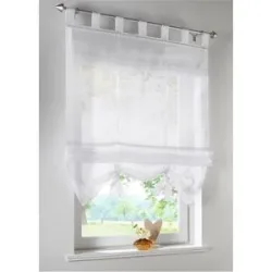 bonprix Transparentes Raffrollo einfarbigweiß 6 (H/B: 170/140 cm)false
