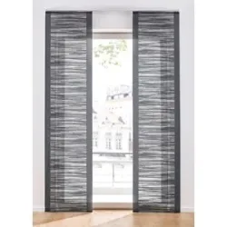 bonprix Schiebegardine mit Querstreifen (1er Pack)grau 4 (H/B: 245/57 cm)false