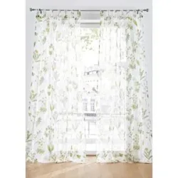 bonprix Gardine mit floralem Druck (1er Pack)grün 2 (H/B: 175/144 cm)false