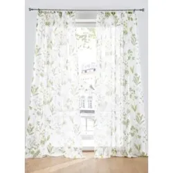 bonprix Gardine mit floralem Druck (1er Pack)grün 2 (H/B: 175/144 cm)false