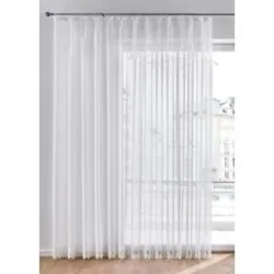 bonprix Gardinen Store mit recyceltem Polyester mit Häkelkanteweiß 1 (H/B: 100/300 cm)false