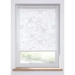 bonprix Sichtschutzrollo mit Rankendruckweiß 4 (H/B: 150/70 cm)false