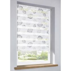 bonprix Doppelrollo mit Muscheldruckweiß 1 (H/B: 130/45 cm)false