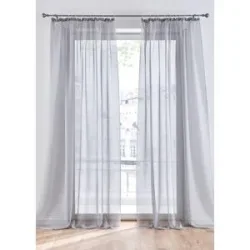 bonprix Gardinen aus leichtem Voile (2er Pack)silber 3 (H/B: 225/150 cm)false
