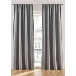 bonprix Abdunkelnde Vorhänge mit Struktur (2er Pack)grau 2 (H/B: 175/130 cm)false
